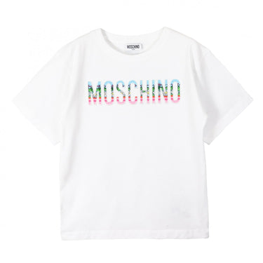 Playera MOSCHINO blanca para niños y adolescentes
